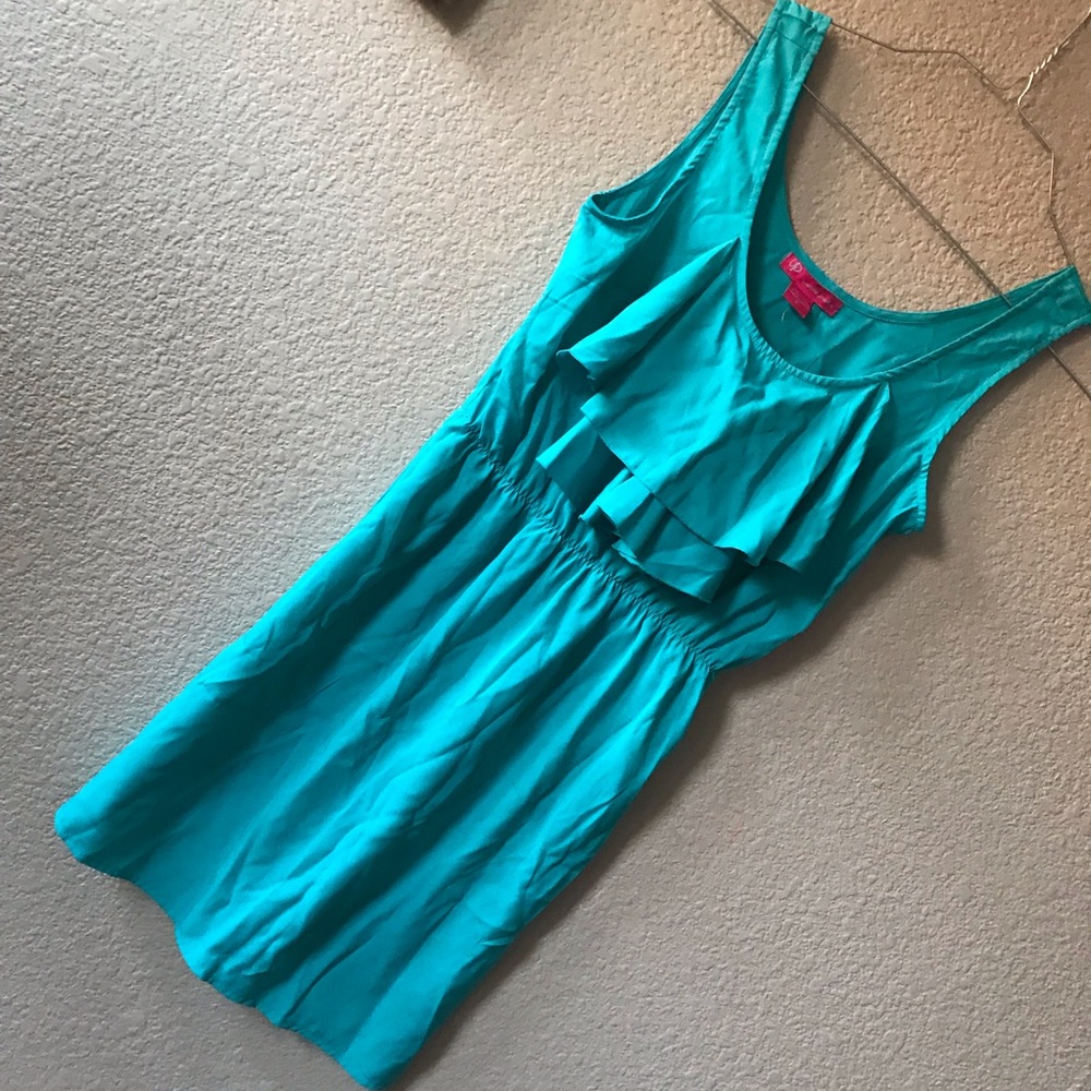 Blue dress with ruffles